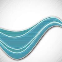 Abstract blue wave background. vector