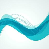 Abstract blue wave background. vector