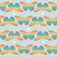 LGBT seamless pattern. Symbol of the LGBT community. Wrapping paper background with LGBT conception. Vector illustration. LGBT flag or Rainbow flag.