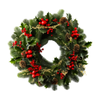 Noël couronne décoration. génératif ai png