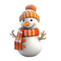 Christmas Snowman. Generative AI png