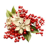 Branch With Red Christmas Berry. png