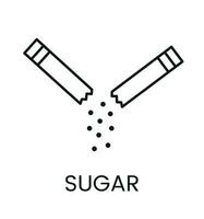 Sugar in the stick is a vector linear icon.