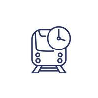 train arrival time or subway schedule line icon vector