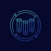 Nasal swab tests icon, linear design vector