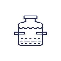 septic tank line icon, sewer system vector