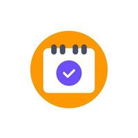 save a date icon with a calendar, flat design vector