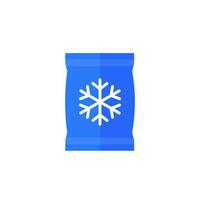 frozen bag icon on white, vector