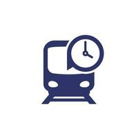 train arrival time or subway schedule icon vector