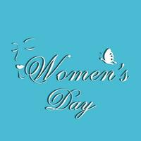 Elegant greeting card design with stylish text Happy Women's Day on grey background. vector