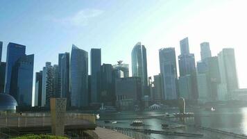 Singapore marina bay 1 june 2022 financial center singapore city buildings video