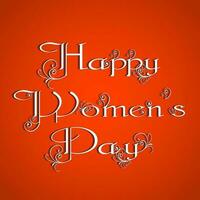 Elegant greeting card design with stylish text Happy Women's Day on grey background. vector