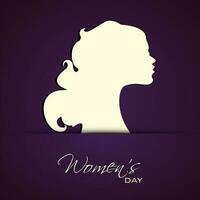 Creative abstract illustration of a Young Girl for Happy International Women's Day Celebration. vector