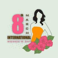 Creative abstract illustration of a Young Girl for Happy International Women's Day Celebration. vector