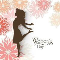 Creative abstract illustration of a Young Girl for Happy International Women's Day Celebration. vector