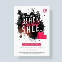 End of season, Black Friday Sale Template Design vector