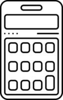 calculadora línea Arte icono vector