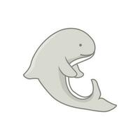 dolphin isolated on white background vector