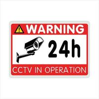 CCTV in operation vector
