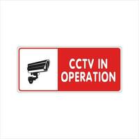 CCTV in operation vector