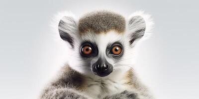 . . Photo Illustration of baby face lemur madagascar african animal. Graphic Art