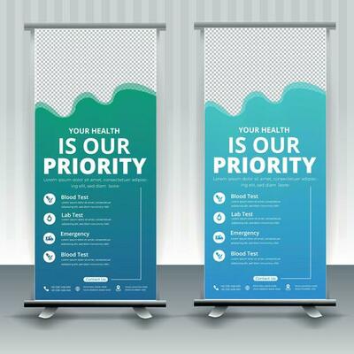 Standing Banner Template Vector Art Icons and Graphics for Free Download
