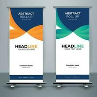 Modern roll up banner template, Standee template, X-banner template, Flag banner. vertical, abstract background, pull up design, modern x-banner, rectangle size. vector