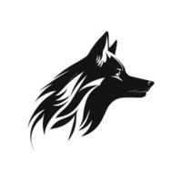 lobo vector logo, lobo ilustración, lobo negro logo, animal logo, vector logo