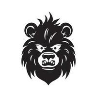 oso logo, salvaje oso logo, mascota logo, mascota ilustración, vector oso logo