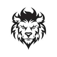 león cabeza logo, león ilustración, león logo vector, mascota logo, león vector