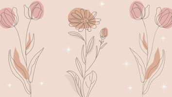 Minimal Flower Design vector