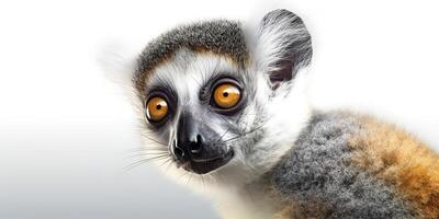 . . Photo Illustration of baby face lemur madagascar african animal. Graphic Art