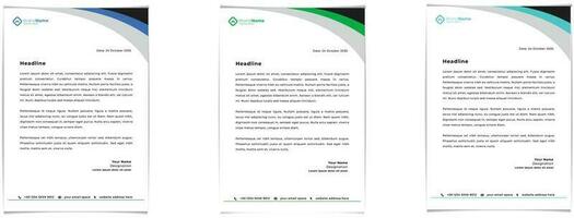 simple corporate business letterhead design template vector