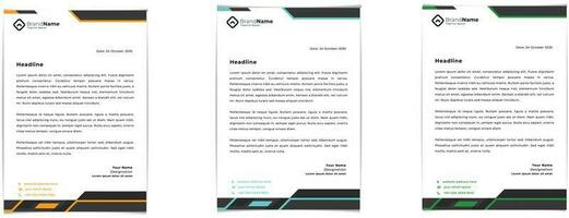 simple corporate business letterhead design template vector