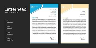 simple corporate business letterhead design template vector