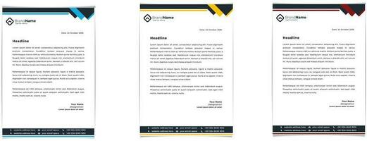 simple corporate business letterhead design template vector