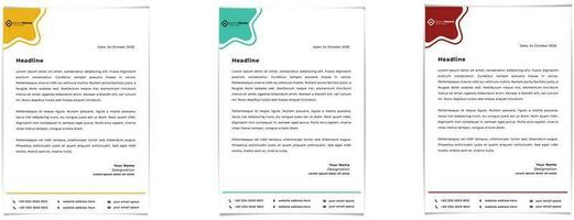 simple corporate business letterhead design template vector