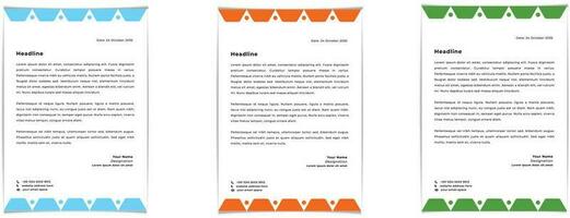 simple corporate business letterhead design template vector