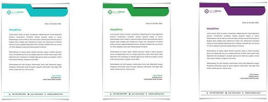 simple corporate business letterhead design template vector