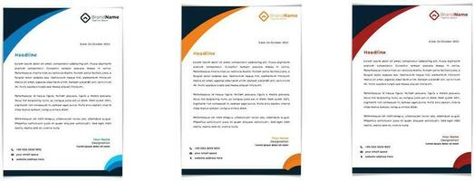 simple corporate business letterhead design template vector