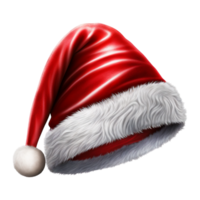 mignonne chaud rouge Noël chapeau. génératif ai png