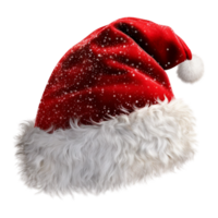 realistico rosso Natale cappello. generativo ai png