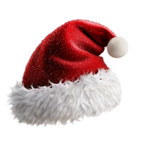 Papa Noel claus rojo Navidad sombrero dibujos animados. generativo ai png
