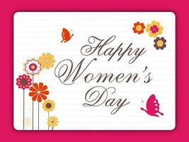 Greeting card design with stylish text 8 March on hearts decorated background for Happy International Women's Day celebration. vector