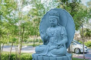 Stone staues of Guanyin goddress in foguangshan thaihua temple thailand.Fo Guang Shan is one of the four large Buddhist organizations in Taiwan photo