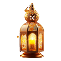 3d ramadan kareem lampa med transparent bakgrund. ai genererad png