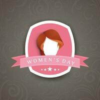 Happy women's day. sticker style vector