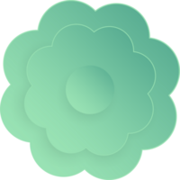 flor, elemento de floral papel cortar. papel cortar de flor forma y primavera símbolo. png