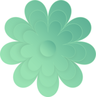 fiore, elemento di floreale carta tagliare. carta tagliare di fiore forma e primavera simbolo. png