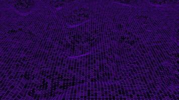 purple color 3d topography wireframe mesh animation background video